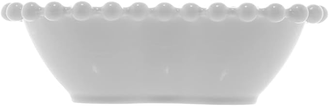 Bowl Porcelana Coração Wolf Beads Branco 13x11x4cm