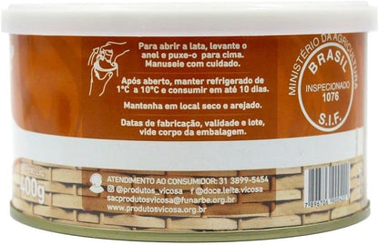 Doce de Leite Brasileiro Viçosa Puro 400g