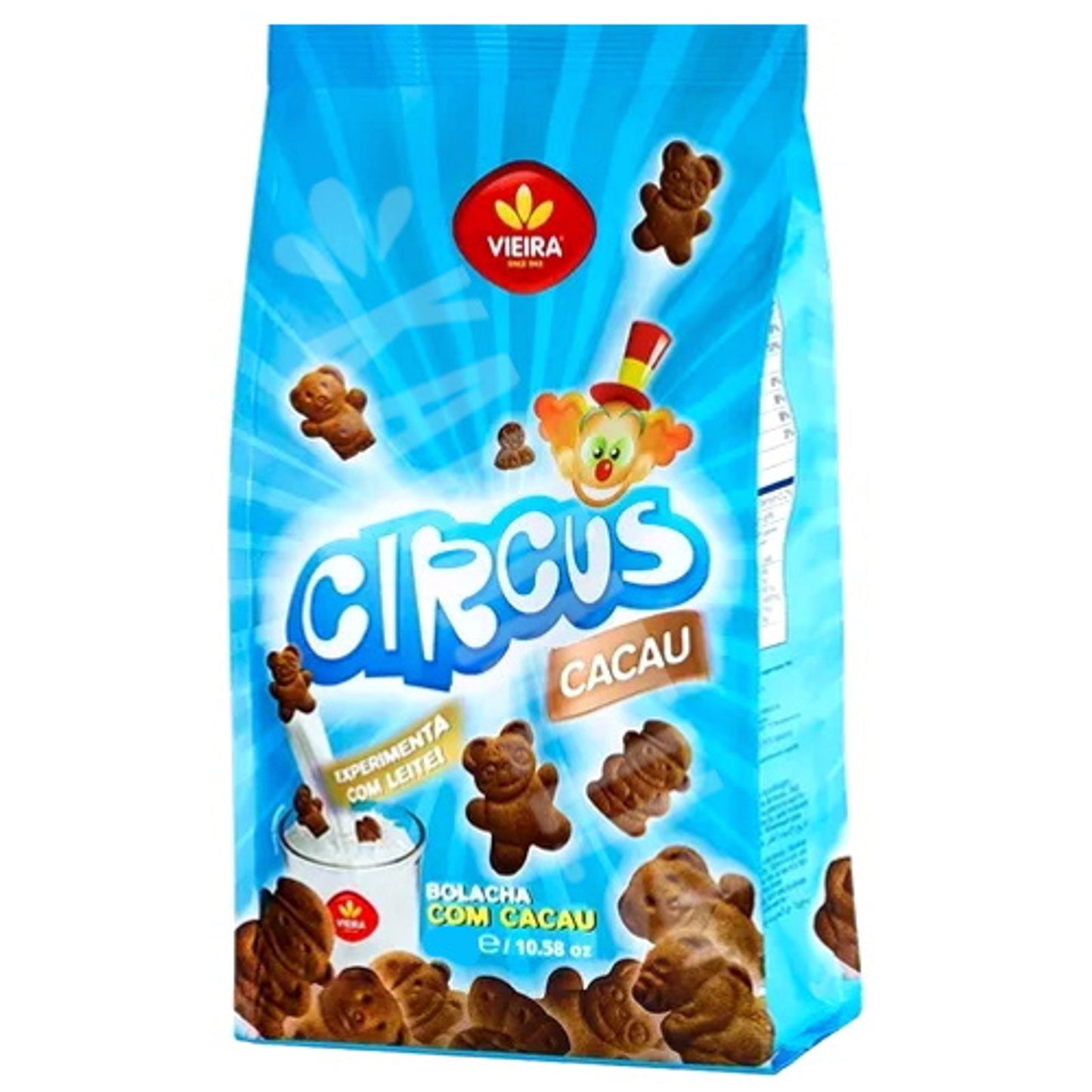 Biscoito Portugês Vieira Circus Cacau 125g