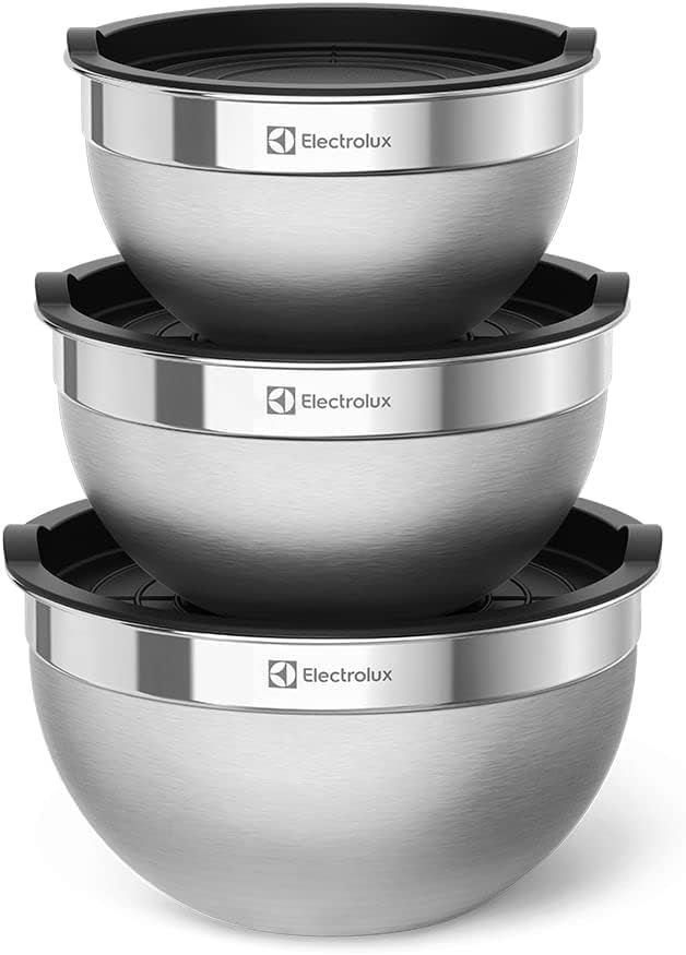 Conjunto de Bowls Tigelas de Inox com Tampa Plástica Electrolux