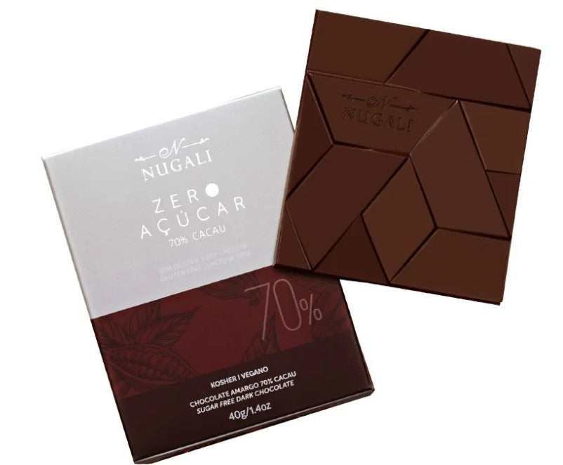 Chocolate Tablete Nugali   70% Cacau Zero 40g