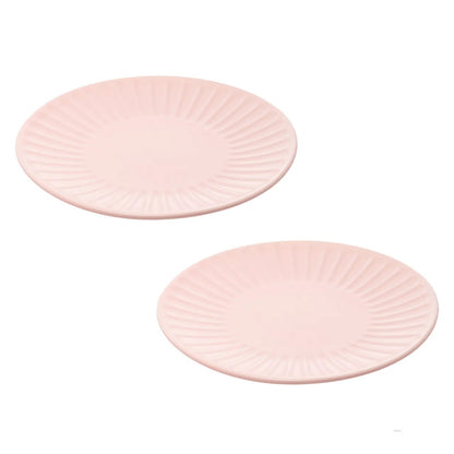 Conjunto de 2 Pratos para Sobremesa de Cerâmica Colibri Rosa Wolff 19cm