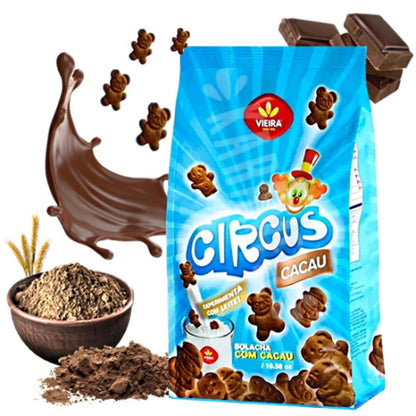 Biscoito Portugês Vieira Circus Cacau 125g