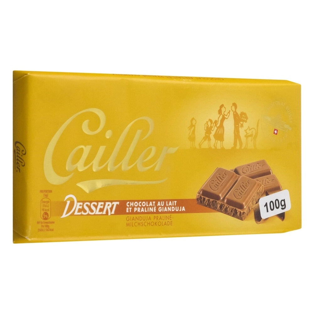 Chocolate Suiço Cailler Dessert Au Lait Et Praline Gianduja 100g