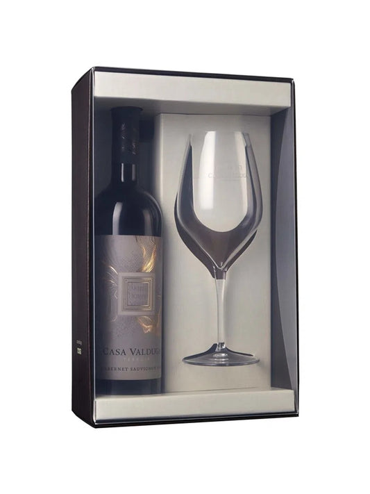 Kit Vinho Terroir Com Taça Casa Valduga