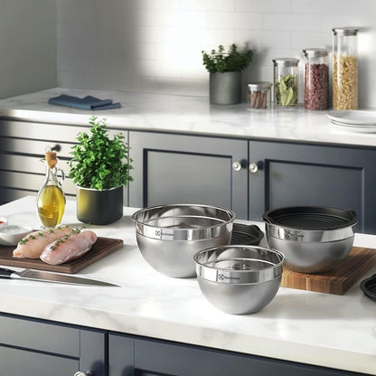 Conjunto de Bowls Tigelas de Inox com Tampa Plástica Electrolux