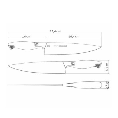 Faca Chef Sublime Tramontina  Em Aço Inox 8