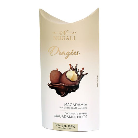 Chocolate Dragée Nugali Macadâmia com Chocolate ao Leite 100g