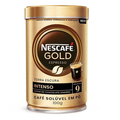 Café Nescafé Solúvel Gold Espresso Intensidade 9 Lata 100g