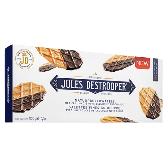 Biscoito Belga Jules Destrooper Butter Crisps com Cobertura de Chocolate 100g