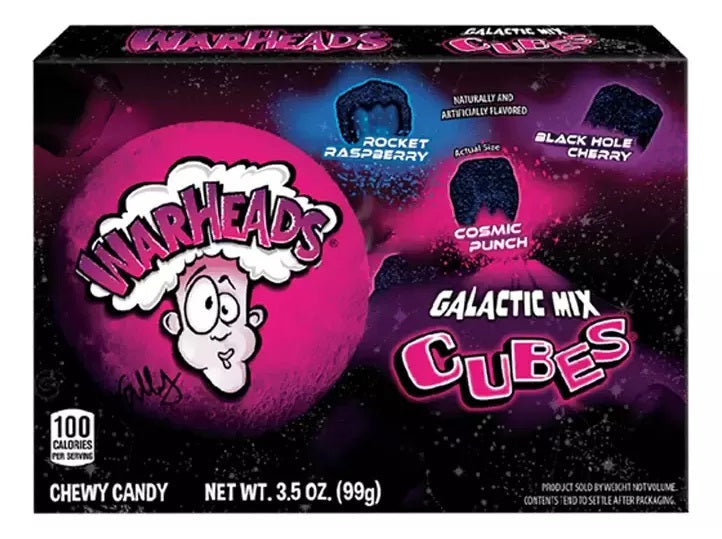 Bala Mastigável Warheads Galactic USA Cubes 99g