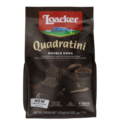 Wafer Italiano Loacker Quadratini Double Chocolate 125g