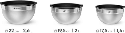 Conjunto de Bowls Tigelas de Inox com Tampa Plástica Electrolux