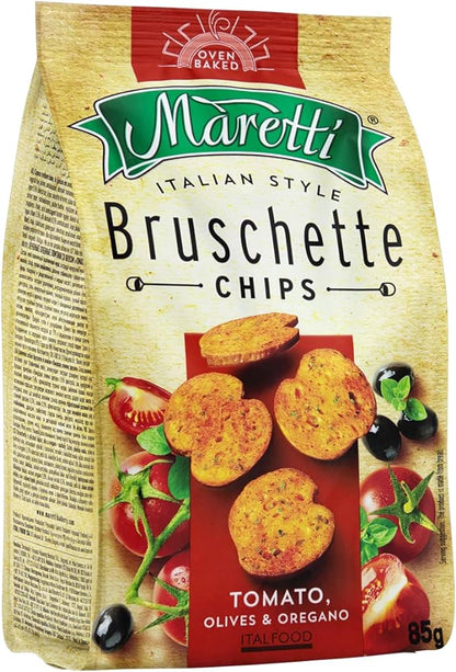 Snack de Trigo Bruschetta Maretti com Tomate  Azeitona e Orégano 85g