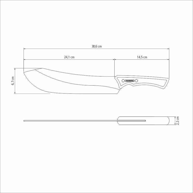 Faca para Carne Tramontina Churrasco Black Inox cabo 10"