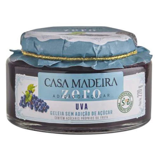 Geleia Orgânica Zero Açúcar de Uva Casa Madeira 240g