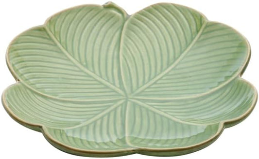 Folha Decorativa de Ceramica Lyor Banana Leaf Verde 27,5x26,5x5cm