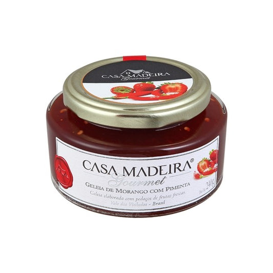 Geleia Orgânica de Morango com Pimenta Casa Madeira 240g