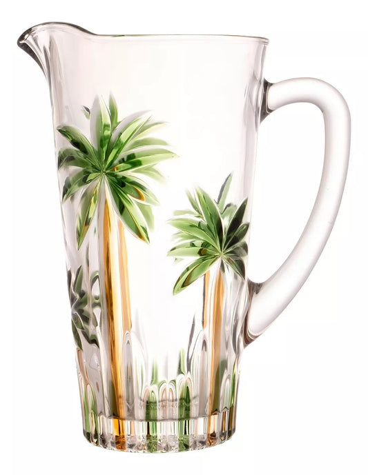 Jarra Cristal de Chumbo Wolff Palm Tree Handpaint 1,5L