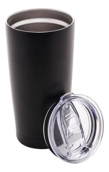 Copo Térmico Aço Inox Parede Dupla Tampa Preto 600ml -Wolff